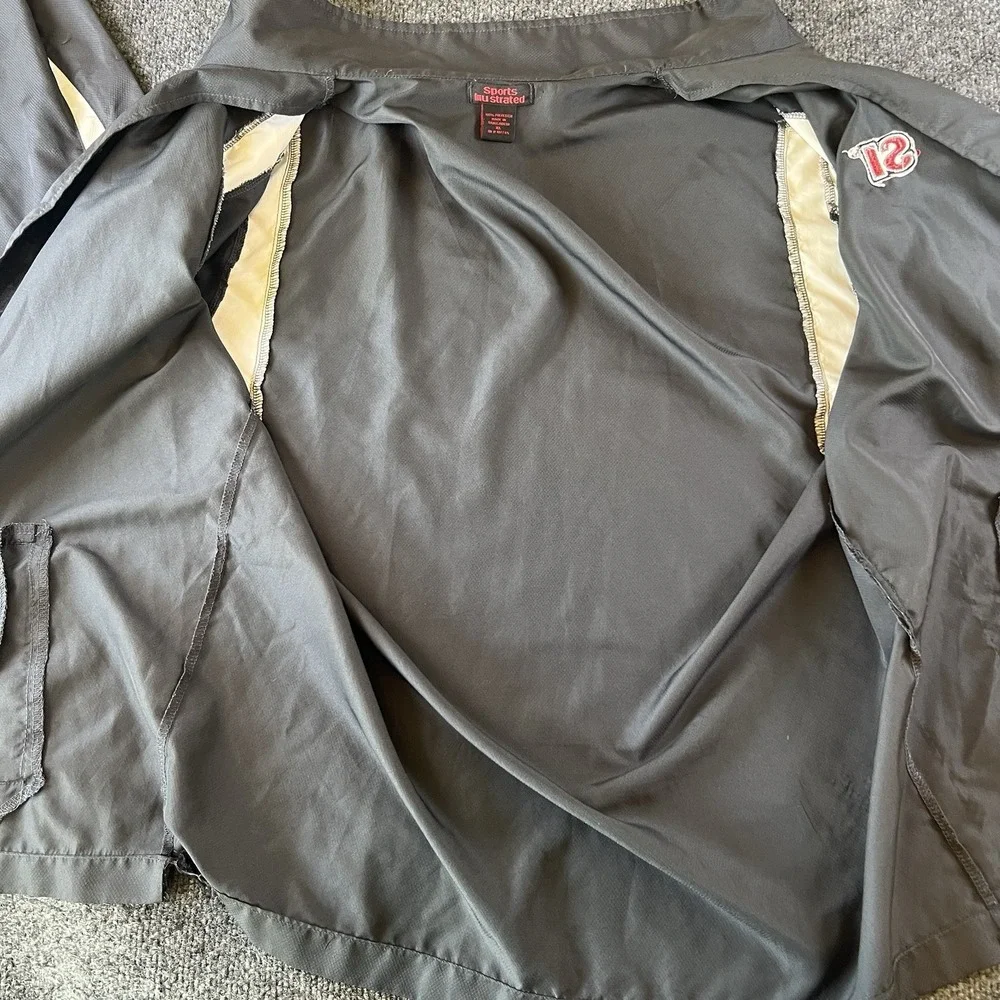 Sports Illustrated Mens XL Windbreaker‎ Gray 90s Lightweight EUC!